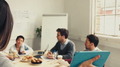startup presentation, business people