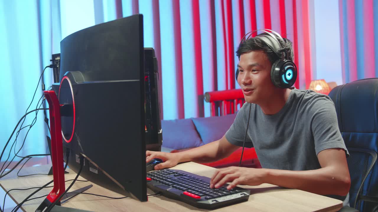 Happy Gamer Playing on PC