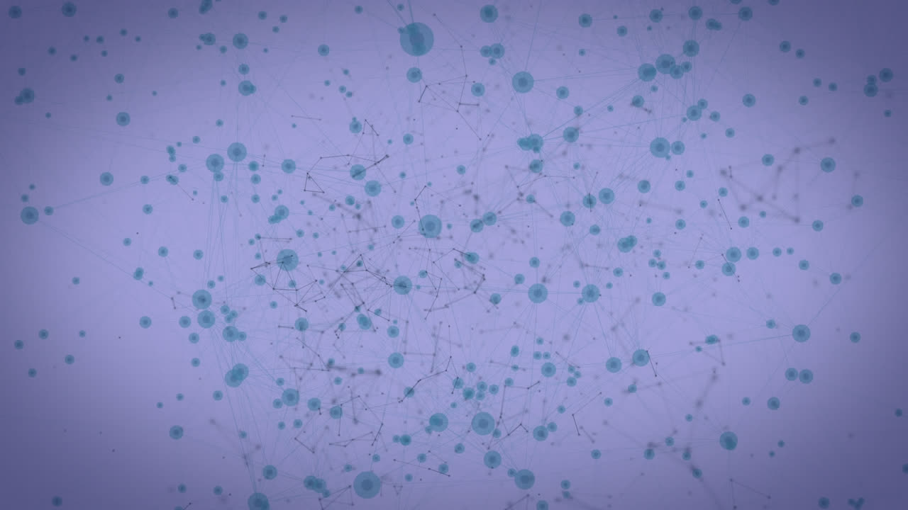 virus azul que se extiende sobre un fondo gris