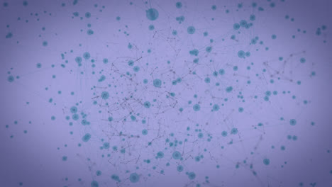 virus azul que se extiende sobre un fondo gris