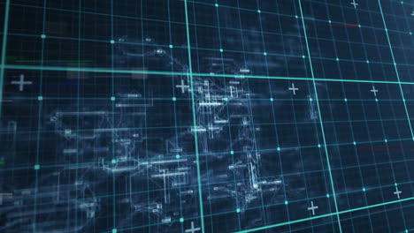 animazione dell'elaborazione dei dati digitali su sfondo nero