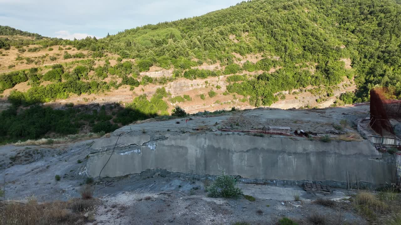 Aliakmonas River Nestorio Dam under construction North Greece Macedonia region