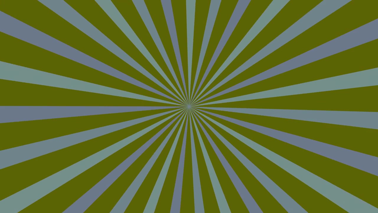Animated Radial Sunburst Pattern with Olive Green and Muted Blue Rays