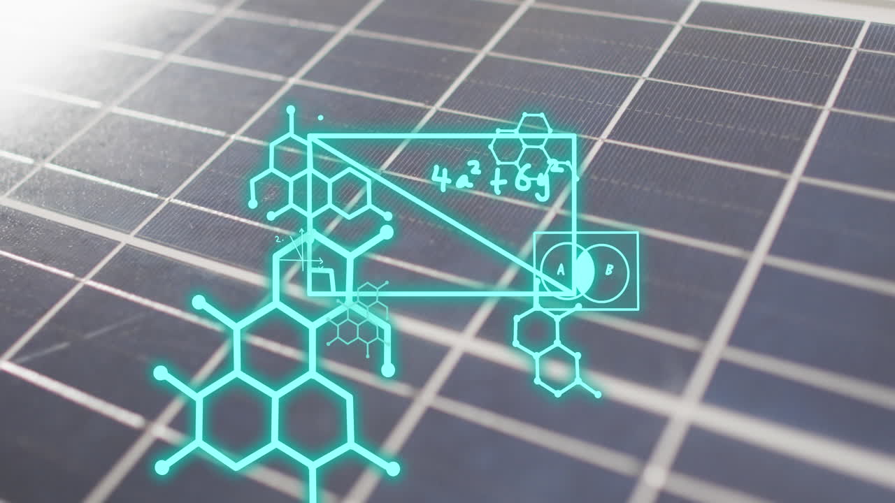 Animation of chemical structures over squares