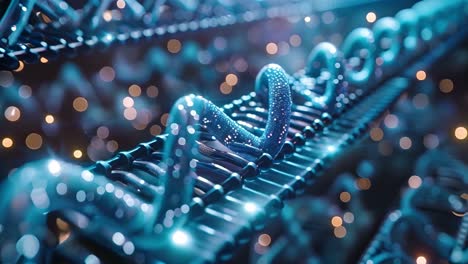 futuristic dna helix - science and technology abstract background