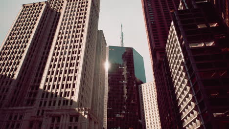 skyscrapers in a city