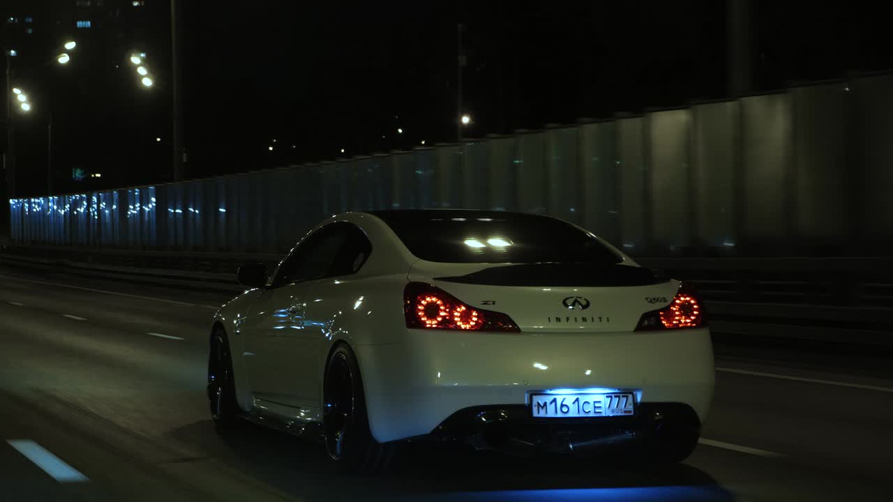 Infiniti G37 at night