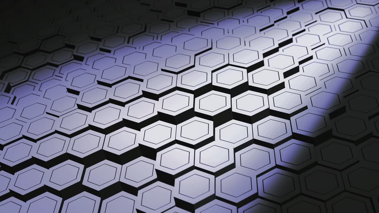 animación hexagonal abstracta patrón multicolor concepto suave de 4k