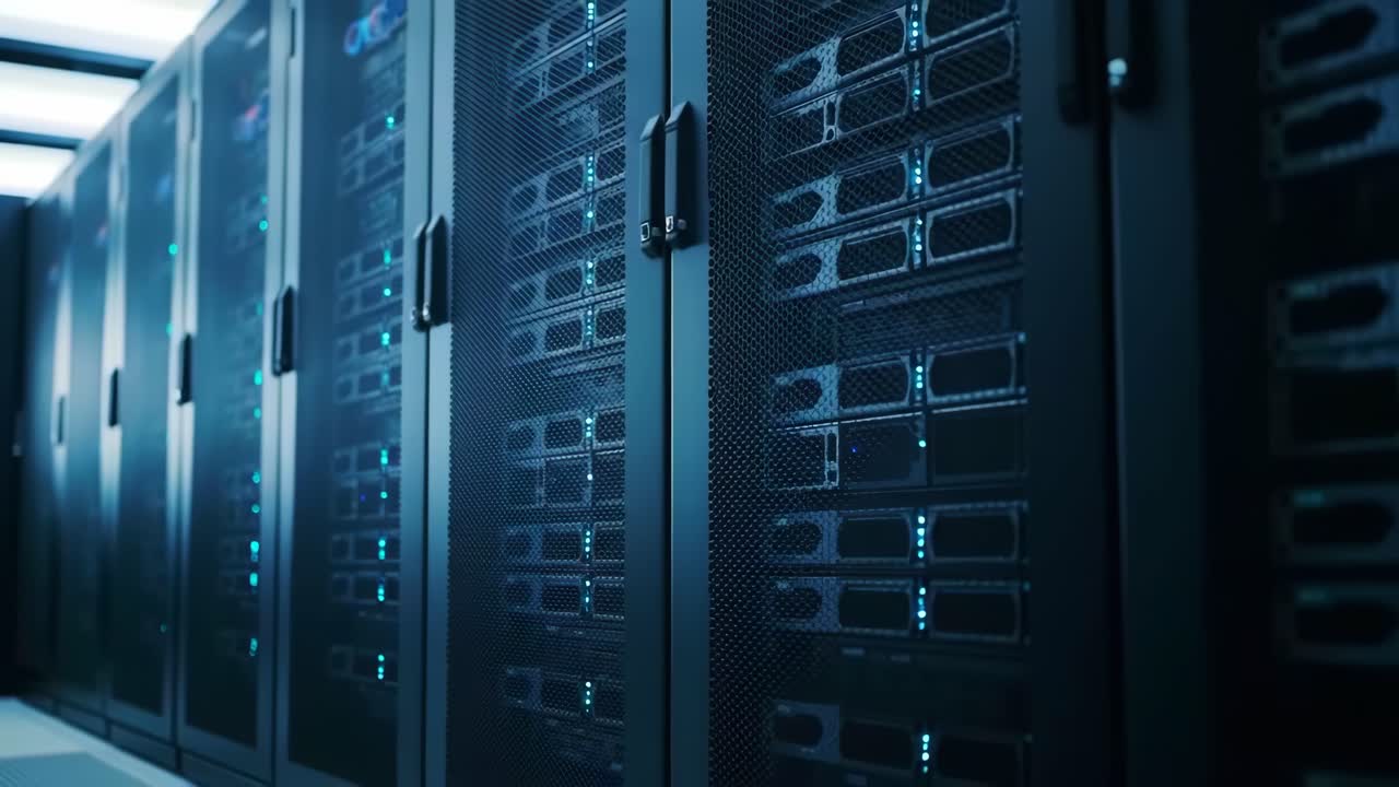 The cutting-edge server technology utilized in contemporary data centers highlights the capabilities of high-performance computing systems
