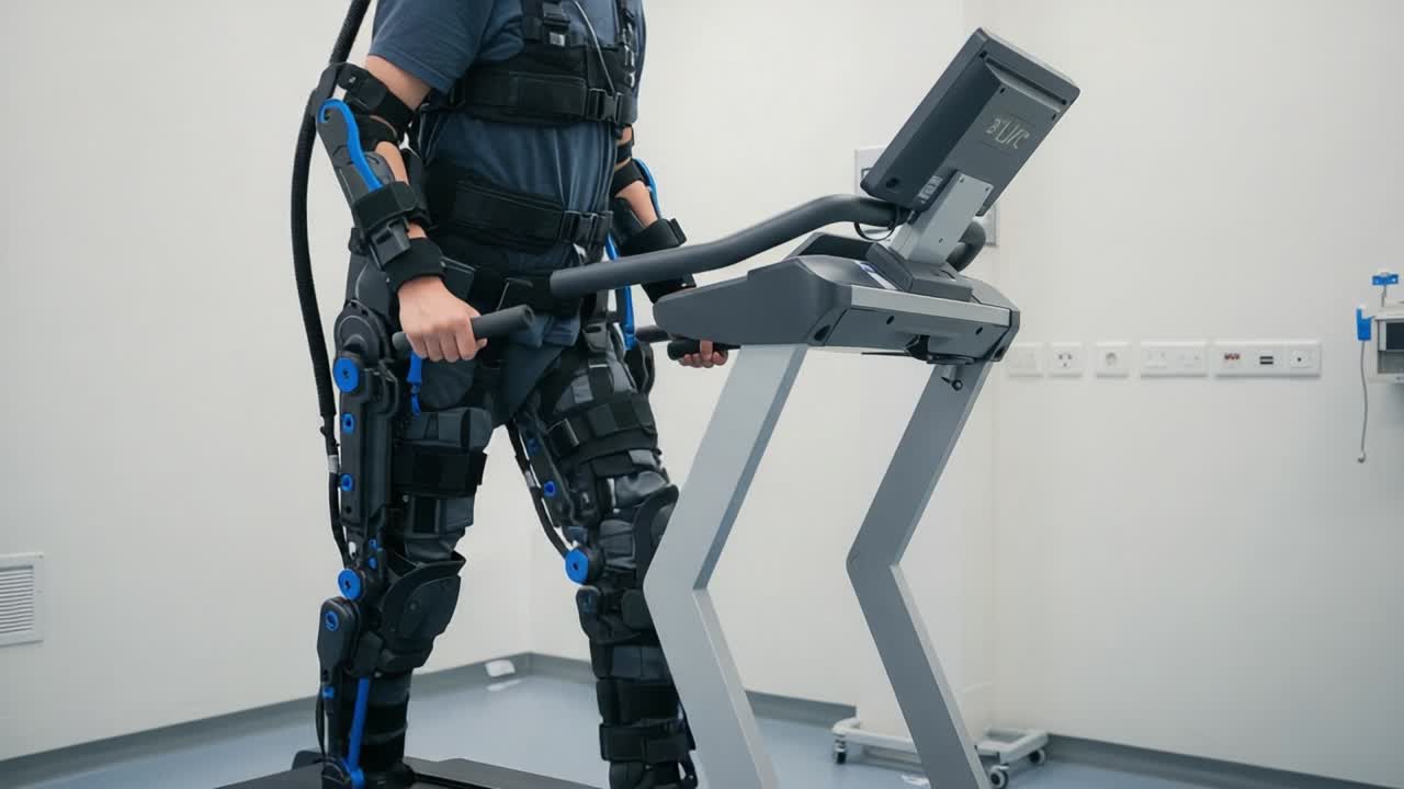 Advanced Robotic Exoskeleton Assists Individual in Walking During Rehabilitation on a Treadmill in a Clinical Environment