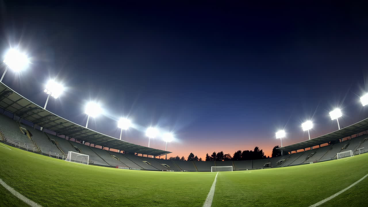 Empty Stadium at Night