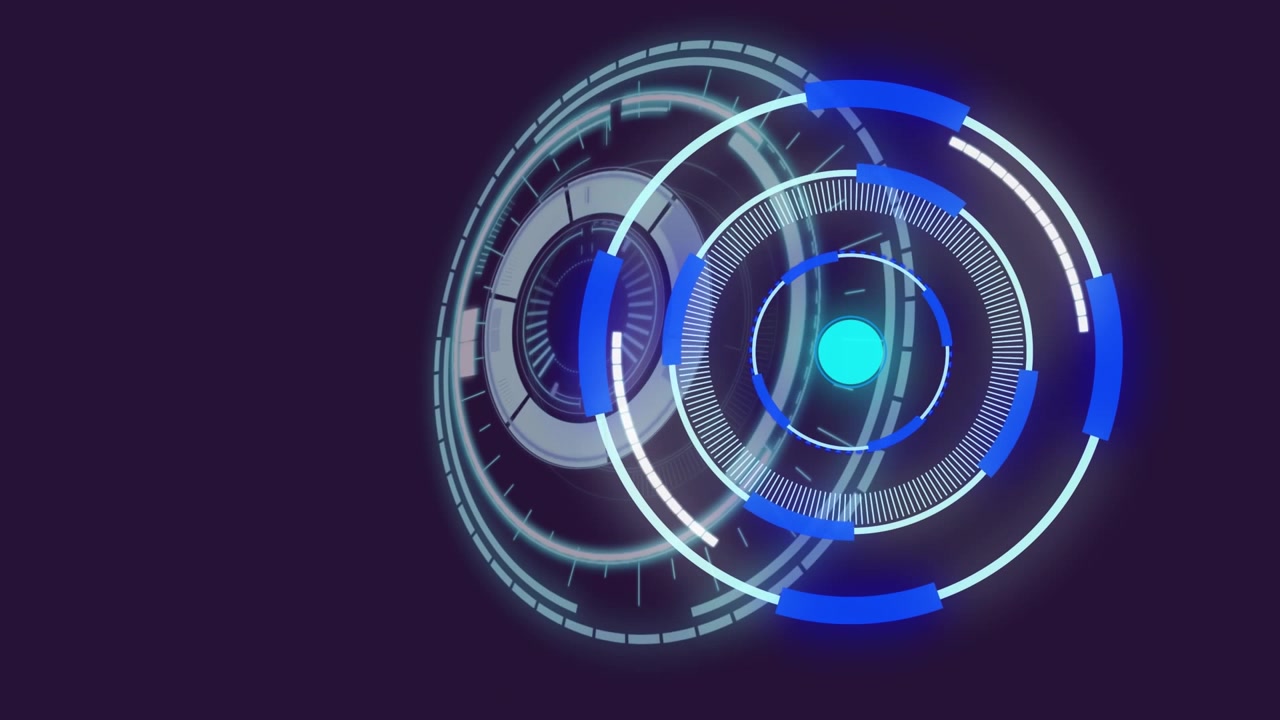 Animation of scope scanning over blue circles