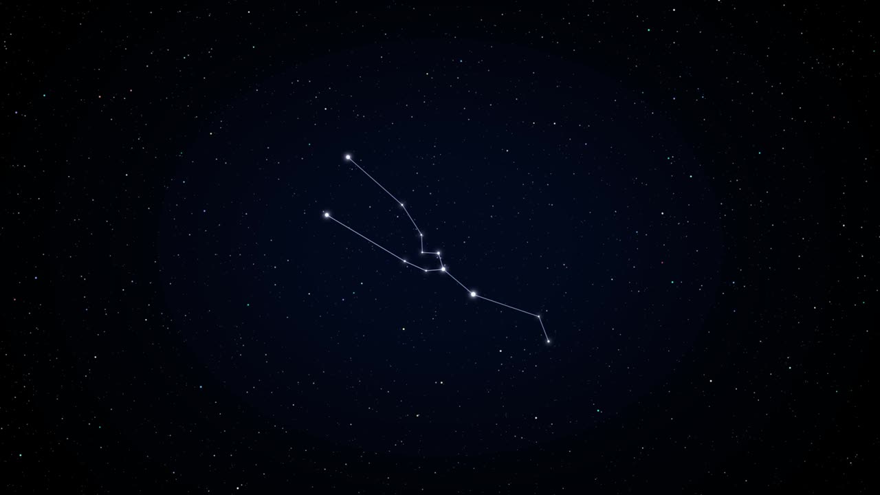 타우루스: 조디악 별자리 애니메이션, 4k 해상도, 원활한 루프