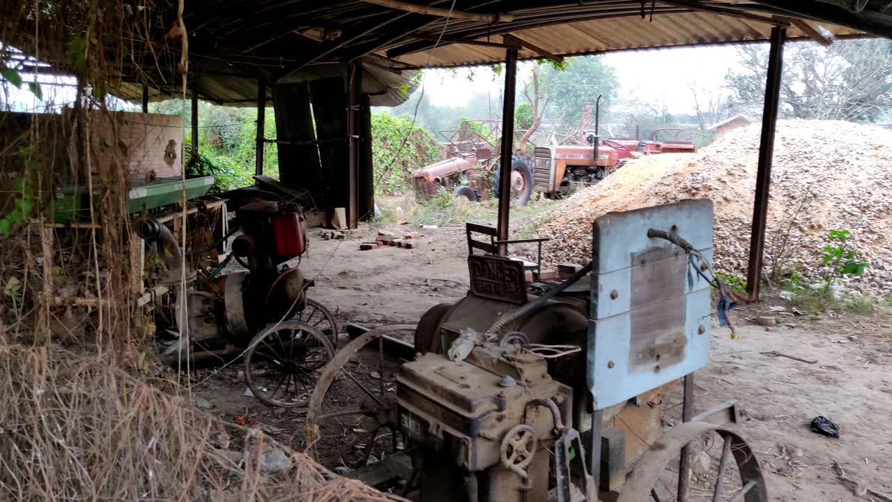 Abandoned Heavy duty Equipments, Machinery, and Vehicles used for Farming and Agriculture 4K UHD