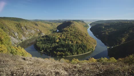 saar loop at cloef. a famous view point.saarschleife