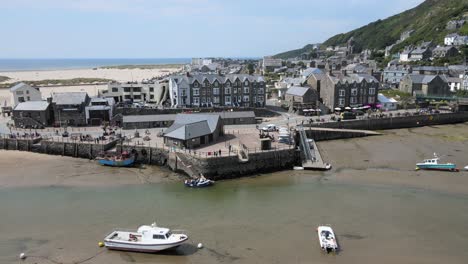 muelle de barmouth y puerto de gales del norte, imágenes aéreas del reino unido