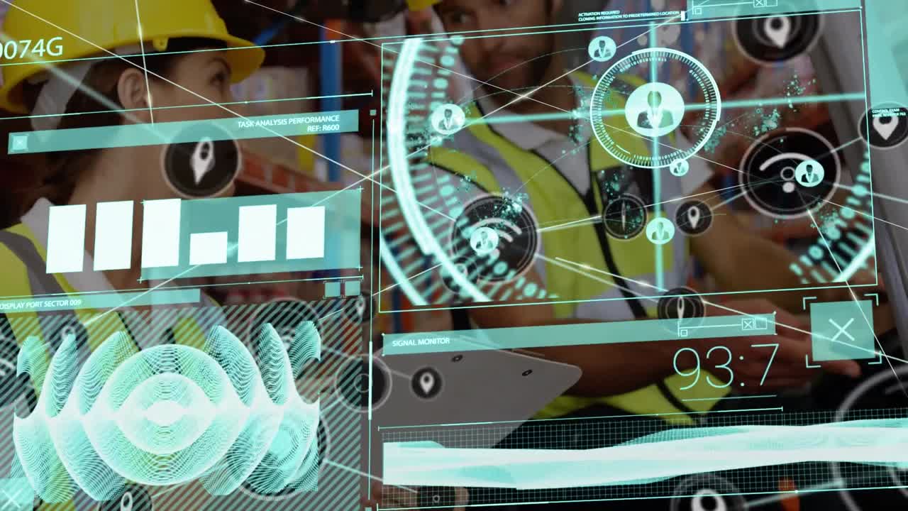 창고에서 데이터 처리의 애니메이션