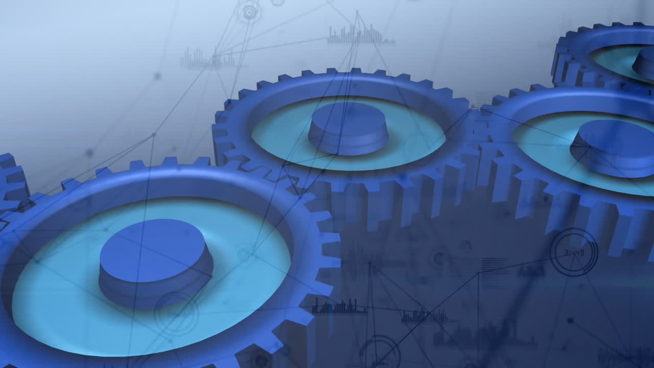 engranajes y líneas asimétricas