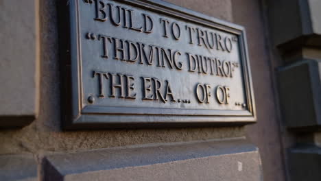 historical building exterior with plaque