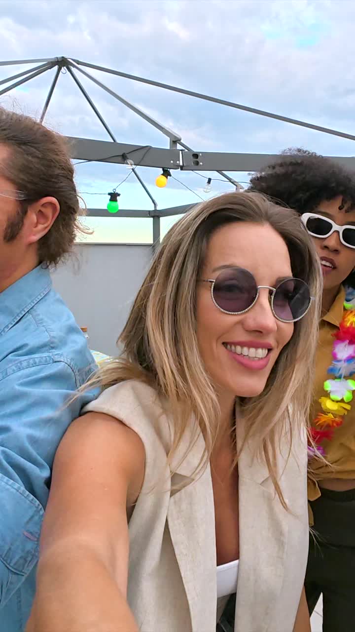 A group of people enjoying a party