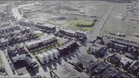 aerial view of new modern housing development
