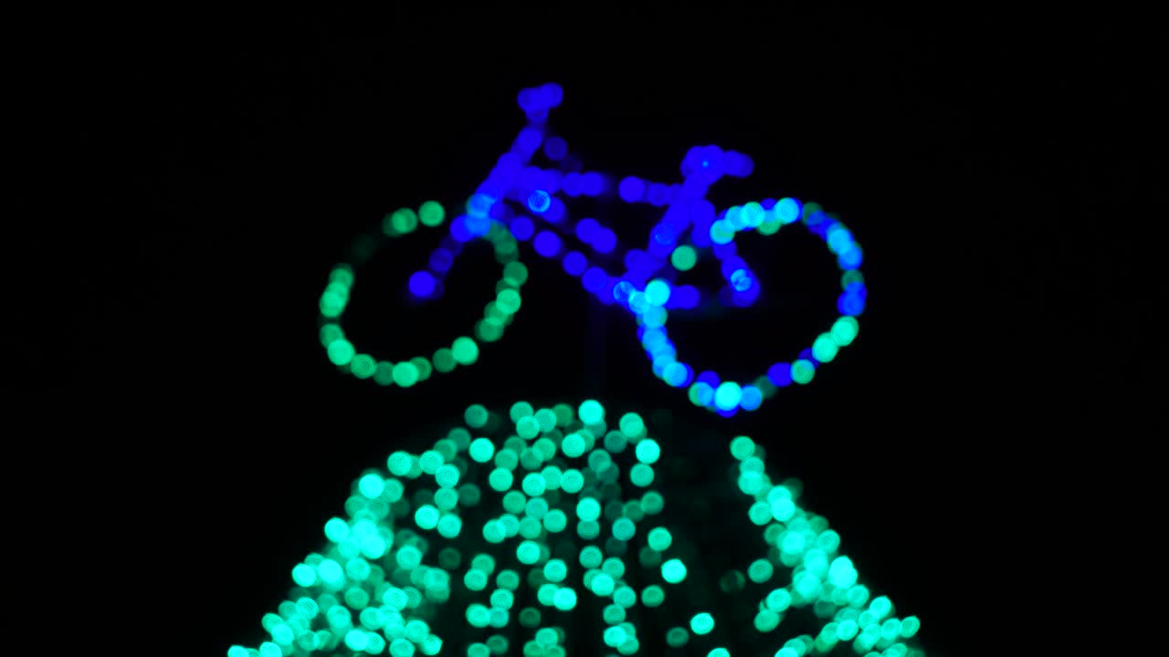 추상적인 밤 빛의 흐릿한 배경 : 4k