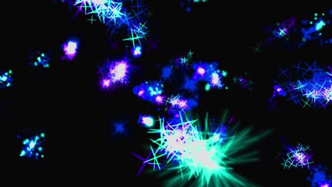animación de partículas de estrellas brillantes gráficos de movimiento