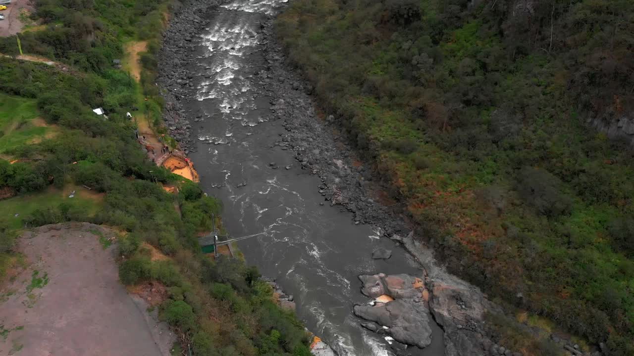 imágenes de drones del río pastaza en el distrito de tungurahua, ecuador