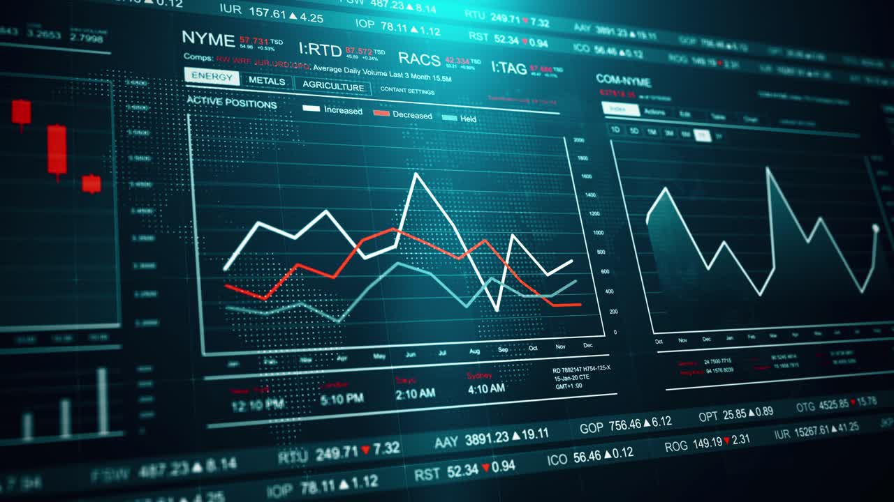 las tendencias económicas la textura de la investigación para el concepto financiero. bucle sin fisuras.