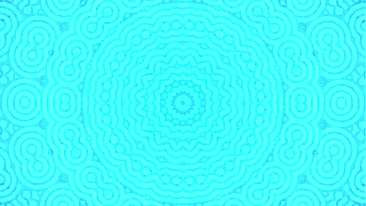 파란색 배경에서 다채로운 움직임을 조절하는 밝고 밝게 조명된 아름다운 추상적인 비디오