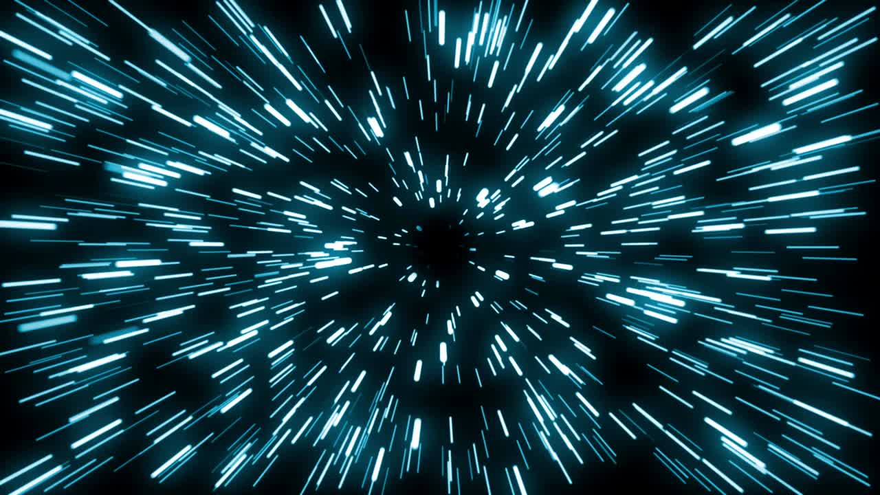 animación coloridas líneas de velocidad efecto aislar en fondo negro.