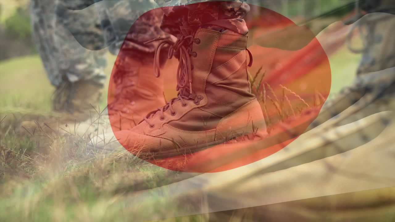 군인 들 위 에 있는 일본  ⁇ 발 의 애니메이션