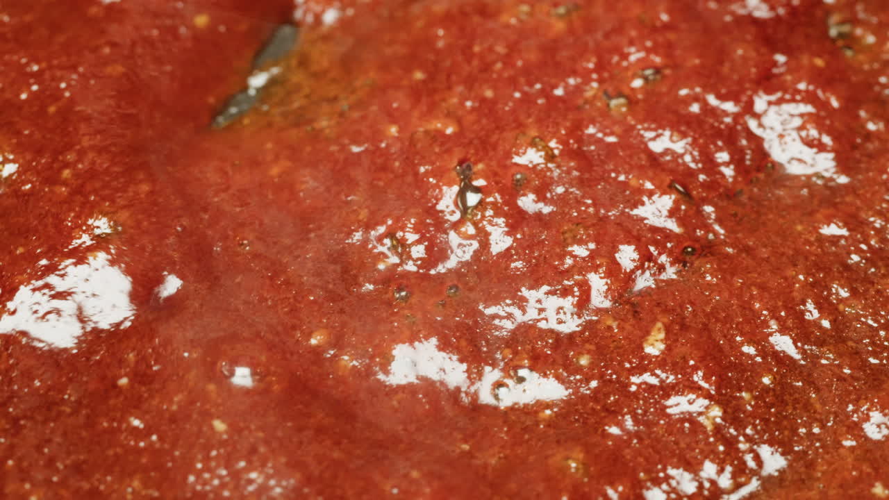 Primo piano di salsa di pomodoro