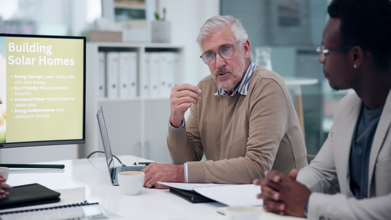 Business Meeting about Building Solar Homes