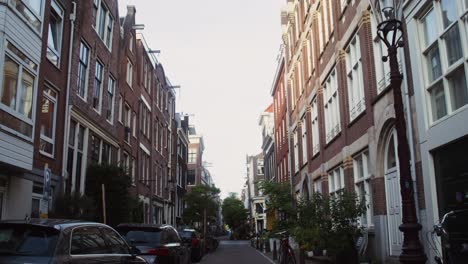 amsterdam narrow street with historic buildings