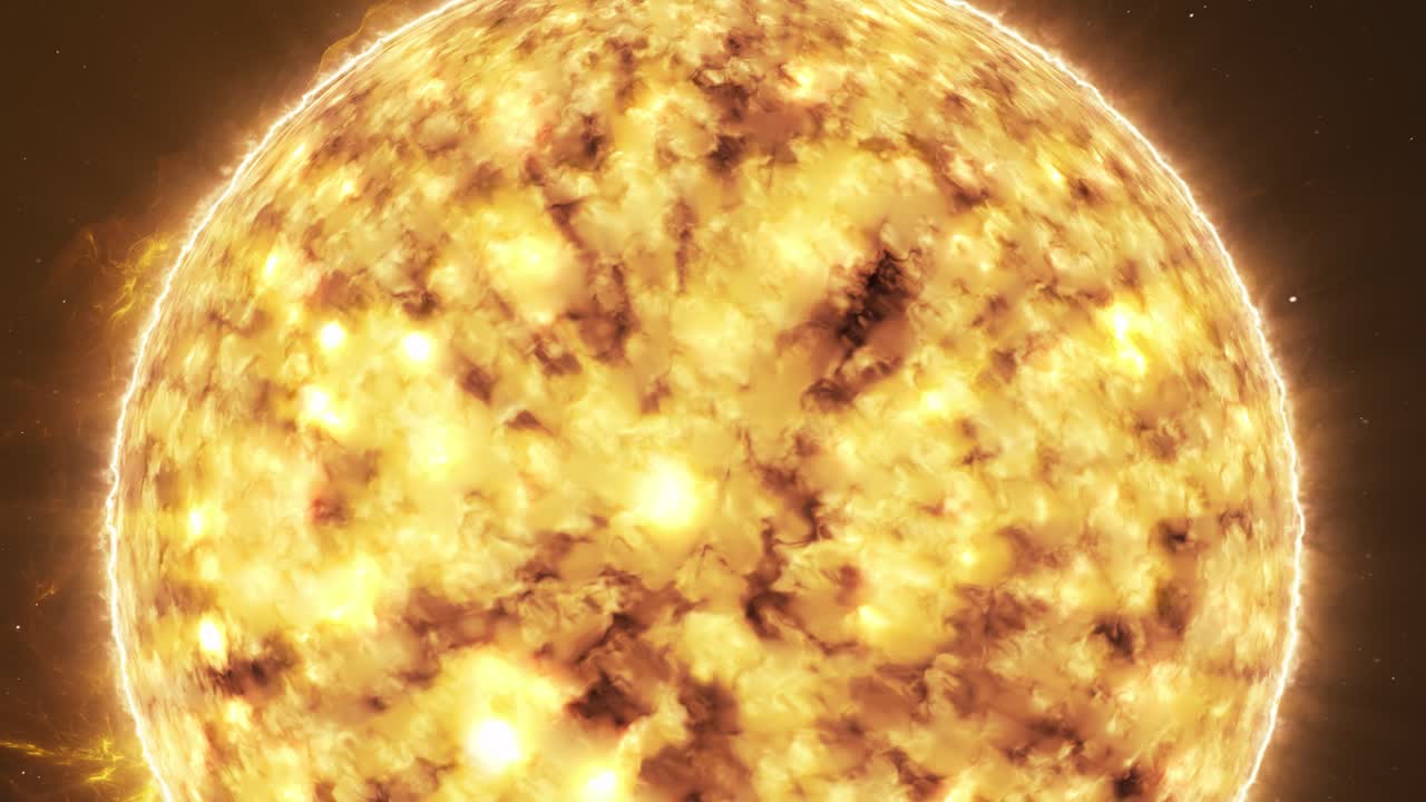 3D animation reveals the sun's fiery surface, capturing solar flares