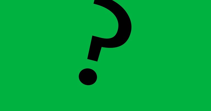 Digital animation of question mark symbol against white background