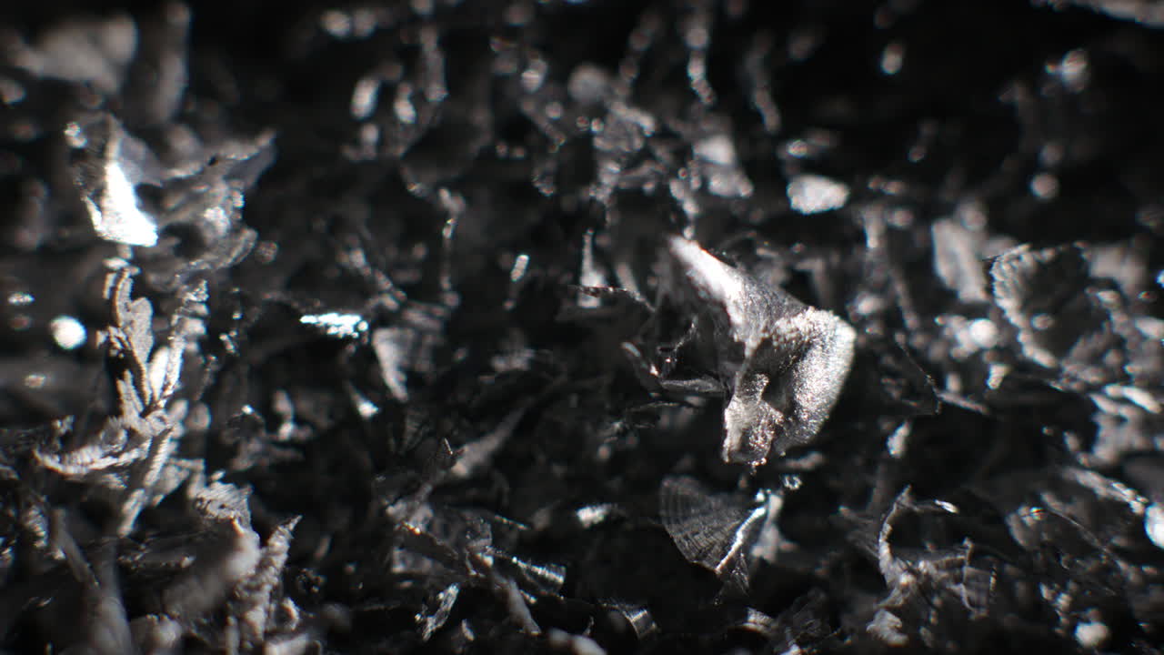 Silver fillings macro shot