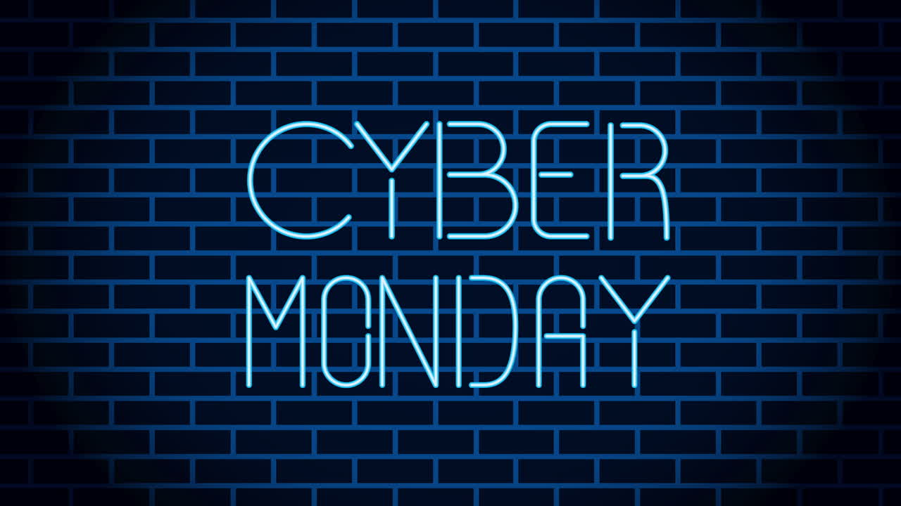 Cyber Monday neon etiket