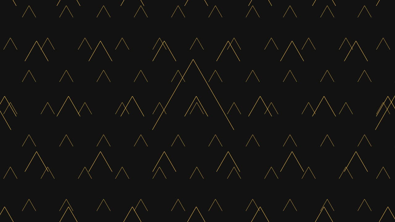 Black and gold geometric pattern zigzag triangles and diagonal lines