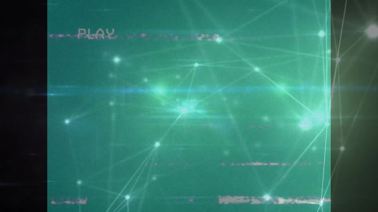 디지털 인터페이스, 연결 네트워크 및 데이터 처리와 함께 플레이 스크린의 애니메이션