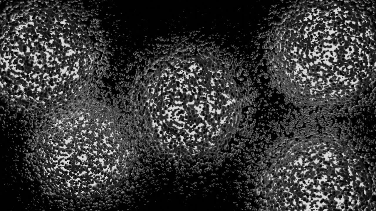 esferas 3d abstractas con partículas