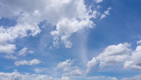 4k blue sky and white cloud moving time lapse