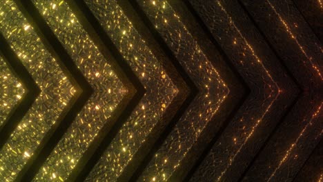 abstract geometric pattern with crystals