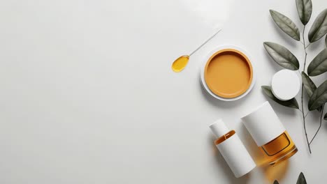 cosmetics mockup with natural elements