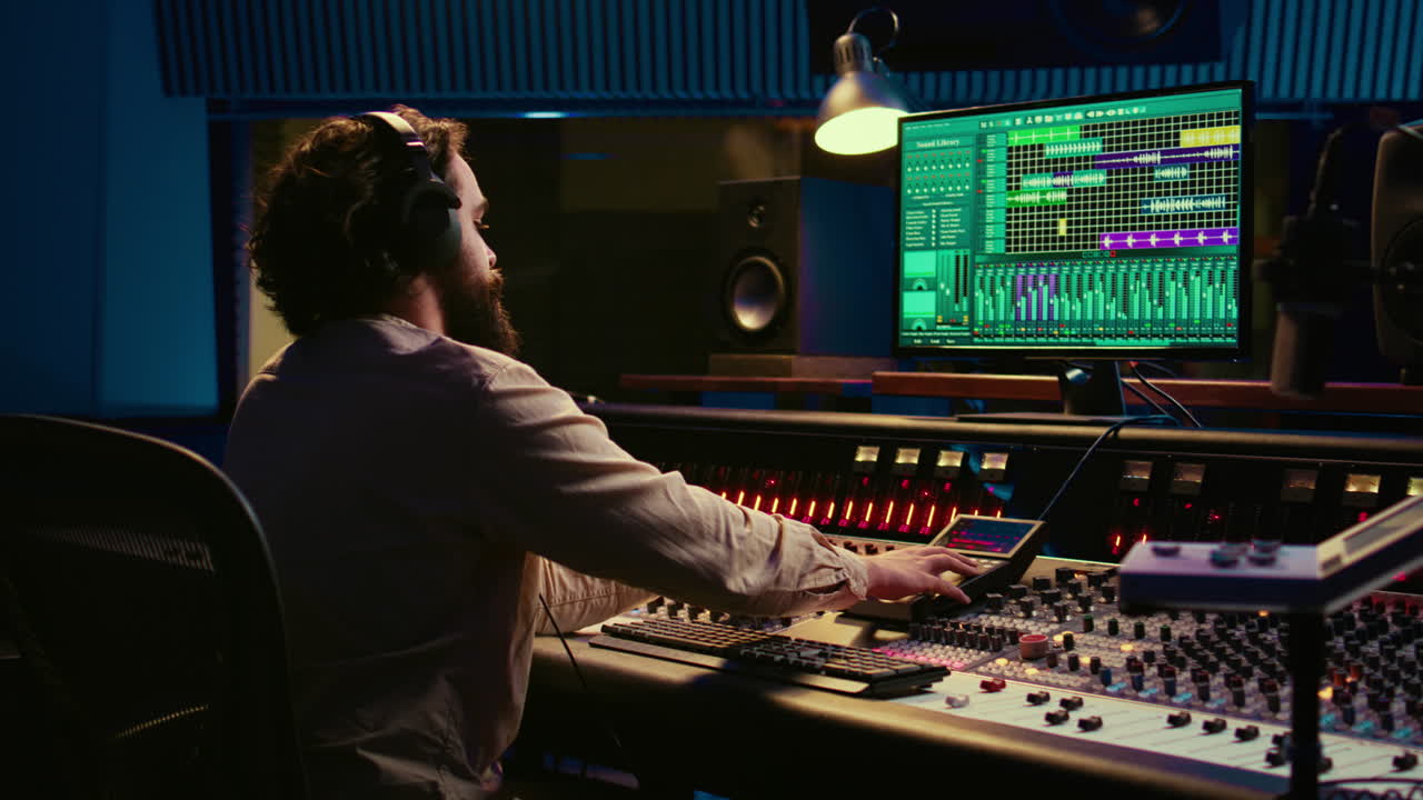 소리 제작자는 멜로디를 만들고 기술 장비를 처리합니다.