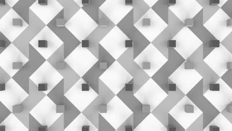 Moving-3D-cubes-on-white-square-and-grey-patterned-background