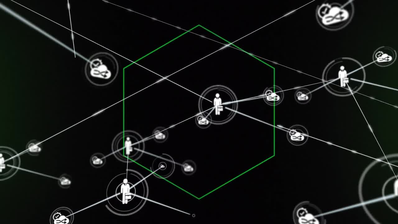 모양에 대한 연결 네트워크의 애니메이션