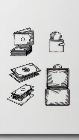 money and finance related icons