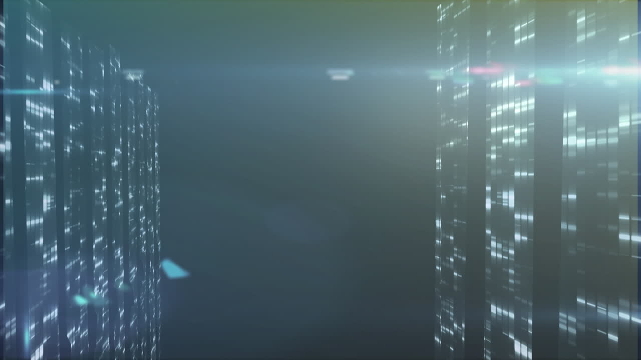 Animation of moving shapes over light spots
